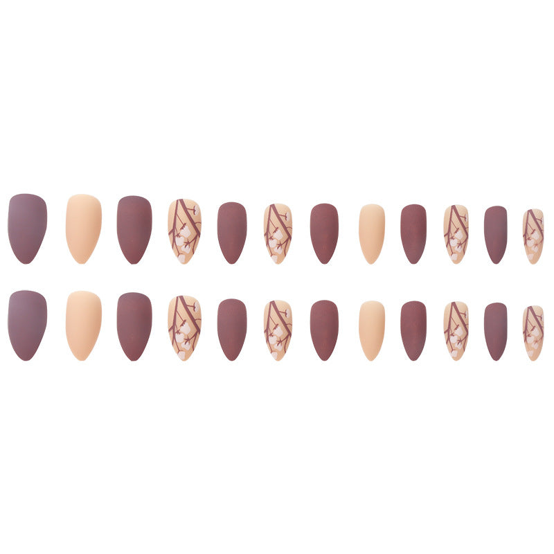 Stylish Matte Stiletto Press-On Nails Bowlift