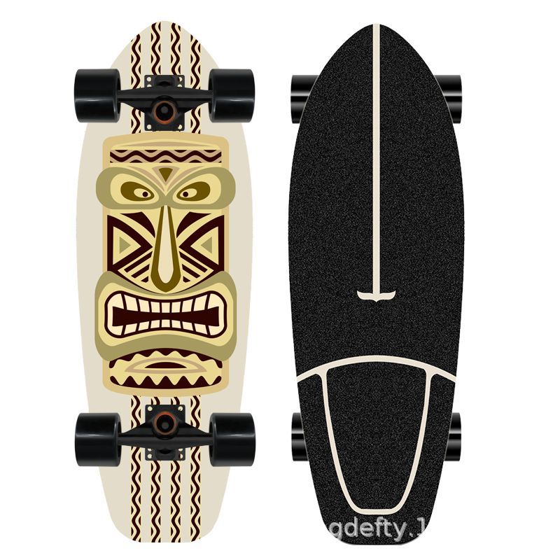 Artistic Lion Design Skateboard Bowlift