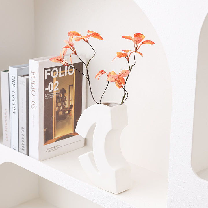 Scandinavian White Ceramic Vase
