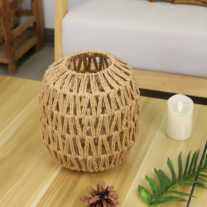 Artful Rattan Table Lamp Shade Bowlift