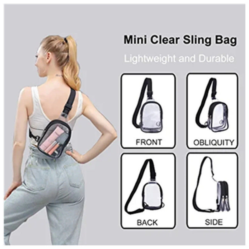 Practical Transparent Cosmetic Shoulder Bag Bowlift
