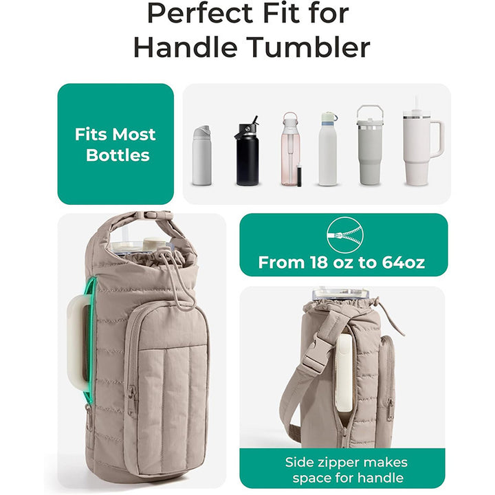 Insulated Drinking Bottle Carry Bag Bowlift