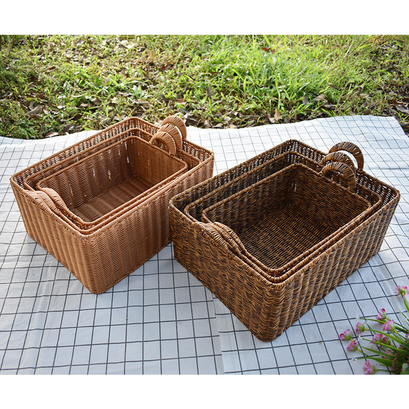 Natural Woven Storage Basket Bowlift
