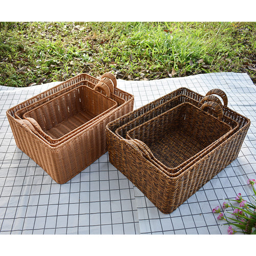 Natural Woven Storage Basket Bowlift