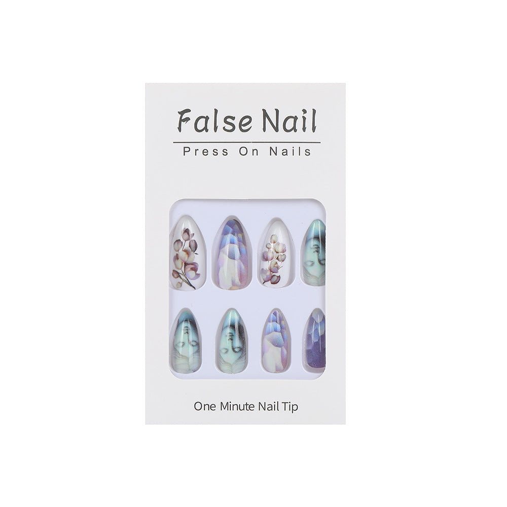 Artificial nails with botanical and artistic designs Bowlift