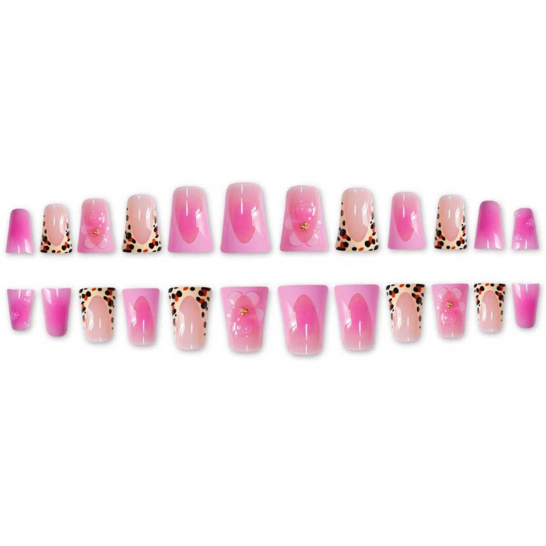 Artistic Floral Stiletto Nail Art Extensions Bowlift