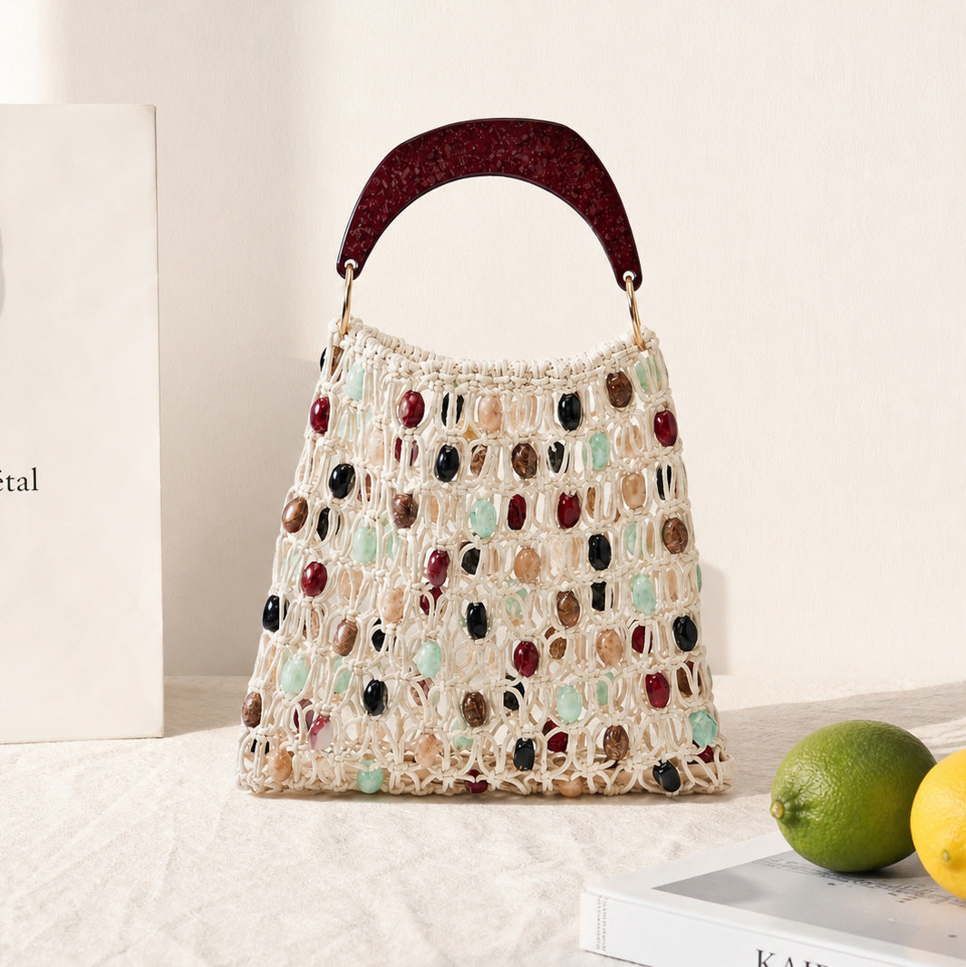 Exclusive Macrame Bag with Jewelry Details Bowlift