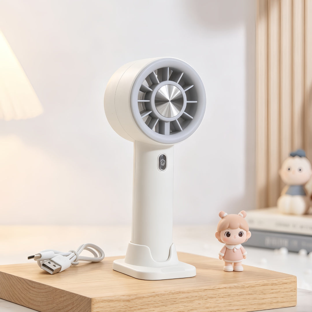 Women's Portable Handheld Fan with Multifunctional Charging Port Bowlift