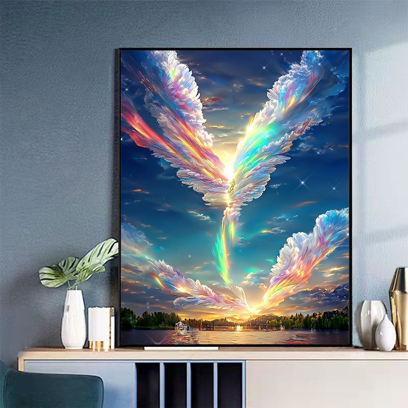 Majestic Golden Phoenix Canvas Art Bowlift