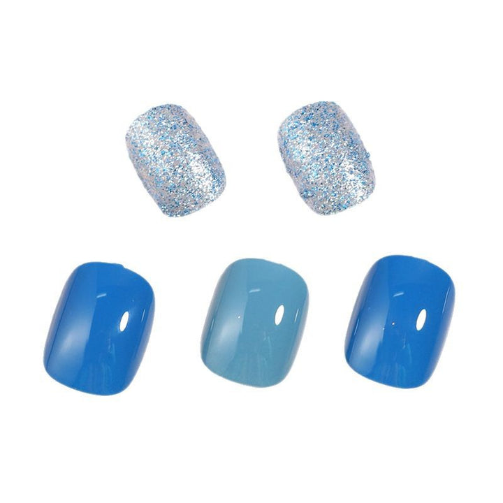 Artistic Press-On Nail Set with Sparkling Glitter Effect Bowlift
