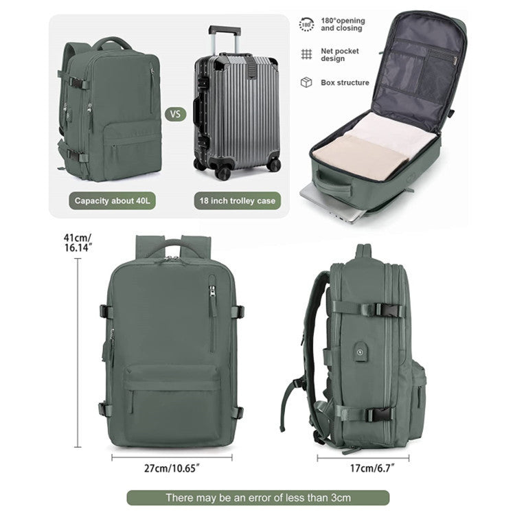 Versatile Travel Backpack with Organizational Compartments Bowlift
