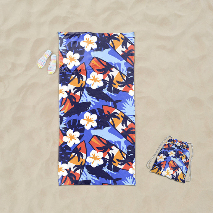 practical beach towel with integrated tote bag design Bowlift