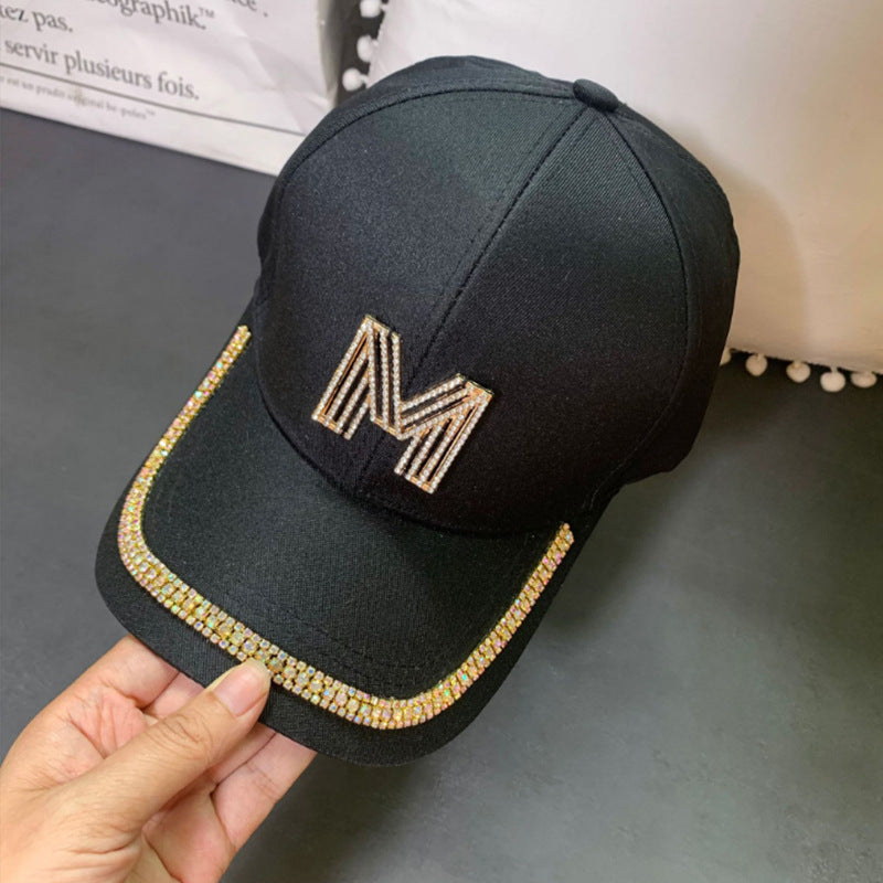 Women's Sparkling Embellished Baseball Cap Bowlift