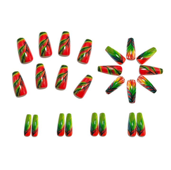Artificial nails with creative plant designs Bowlift