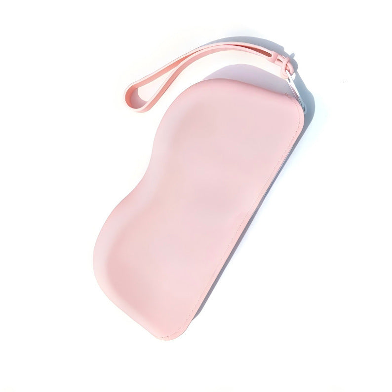Molded silicone protective sunglasses case with paracord wrist strap and 3D floral eyewear applique Bowlift