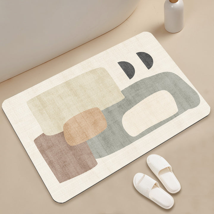 Unisex Stylish Geometric Pattern Bath Mat Bowlift