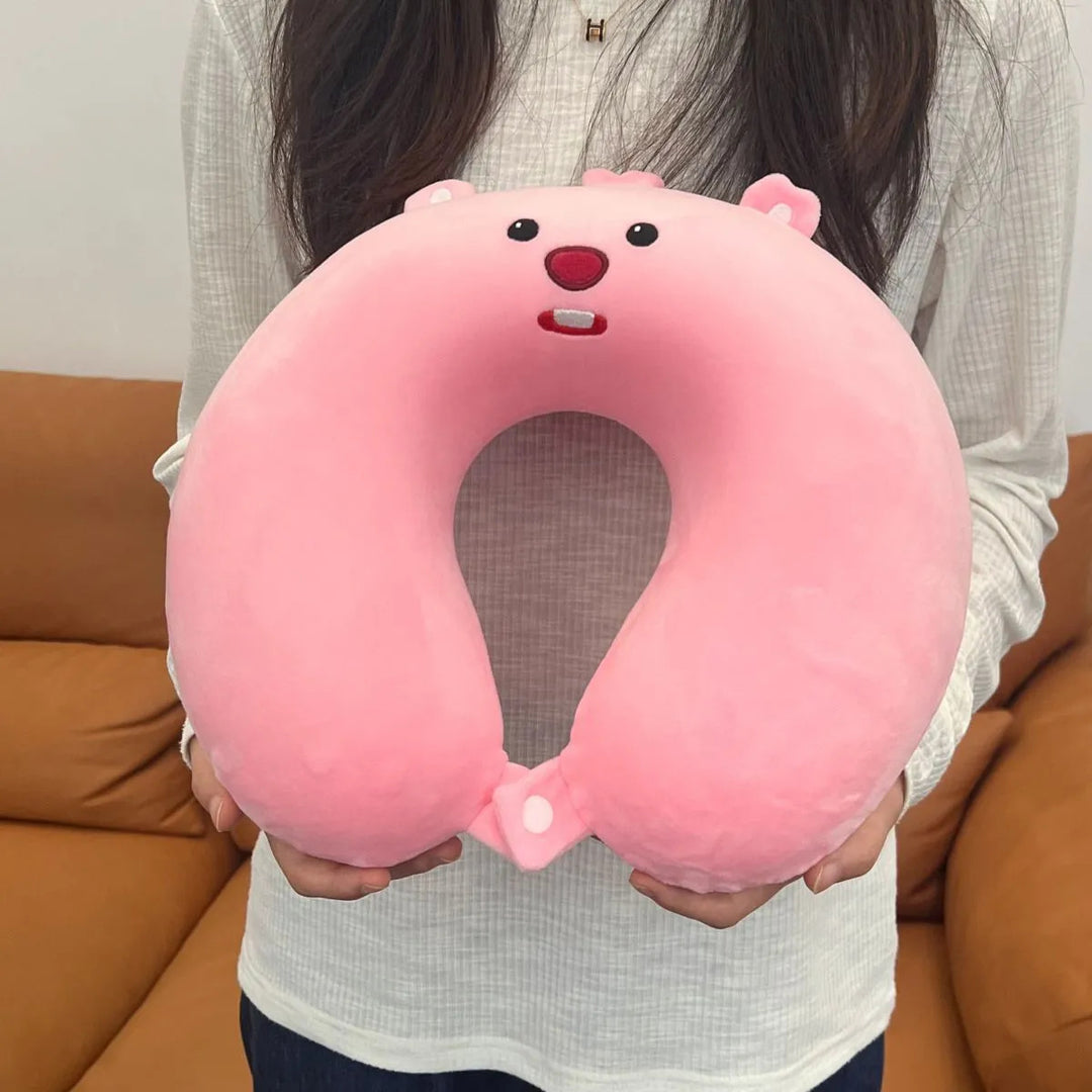 Unisex Neck Support Pillow with Cute Animal Design Bowlift
