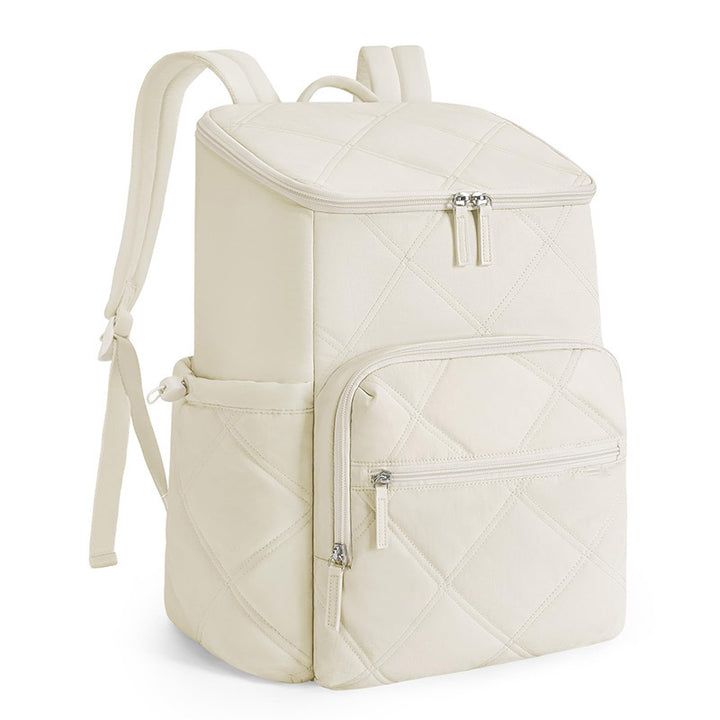 Stylish backpack with practical lid Bowlift