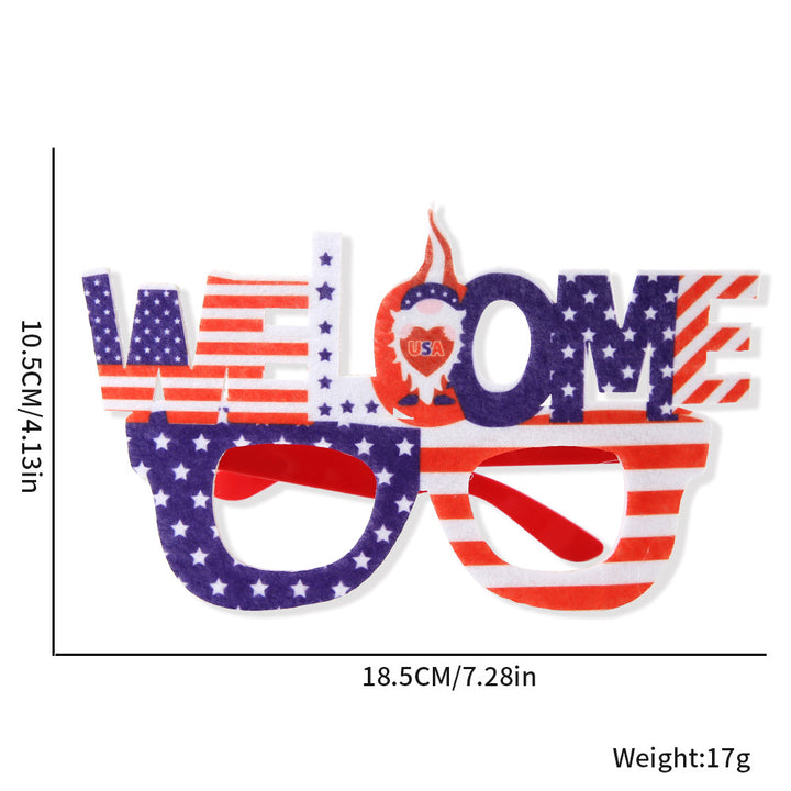 Unisex nan novelty hand-shaped patriotic party eye glasses with finger-frame design Bowlift