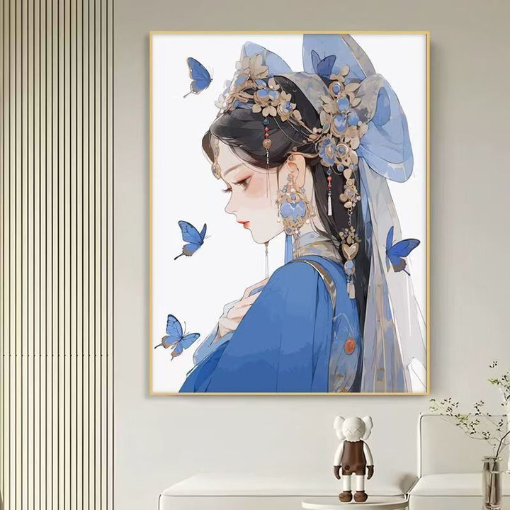 Elegant Butterfly-Themed Canvas Art Print Bowlift