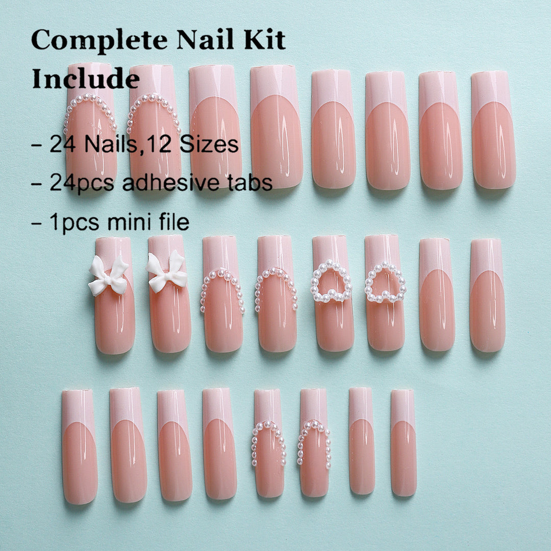 Artificial Nail Set with Elegant Decorations Bowlift
