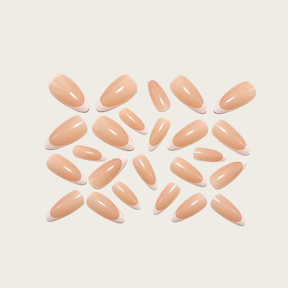 Artificial nails with fashionable French tip design Bowlift