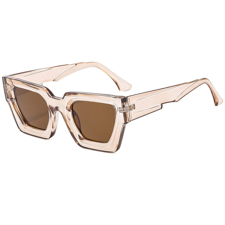 Ladies stylish square sunglasses in modern design with refined plastic frame Bowlift