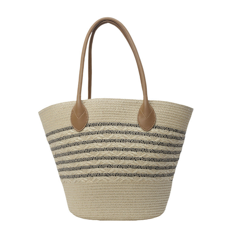 Elegant Shopping Bag Made of Woven Natural Material Bowlift