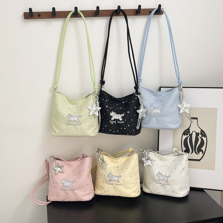 WoCasual Star-Print Crossbody Bag Bowlift