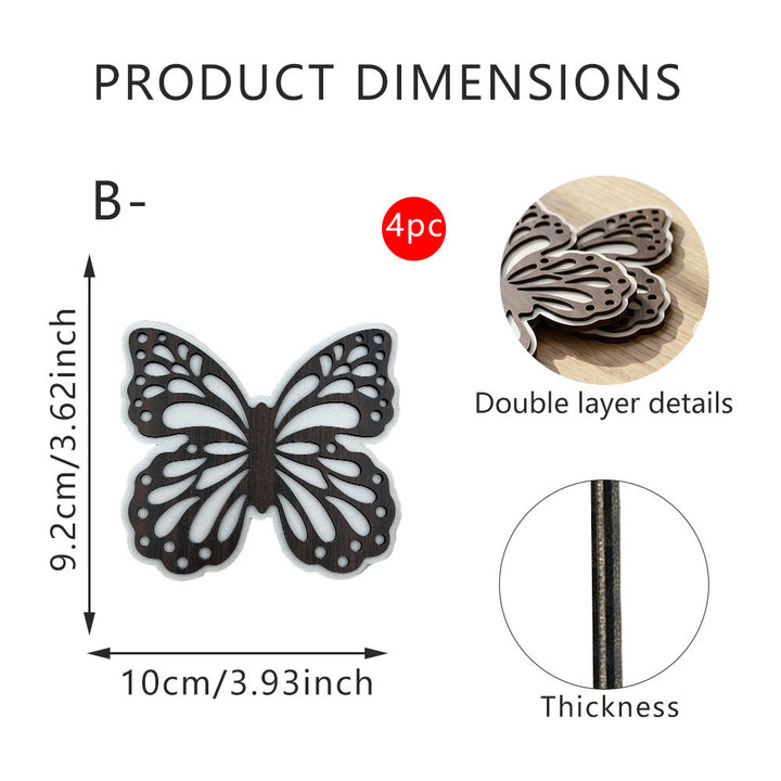 Decorative Butterfly Wooden Figure Bowlift