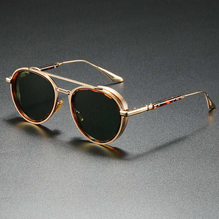 Women's Designer Sunglasses with Luxurious Metal Frame and Retro Accents Bowlift