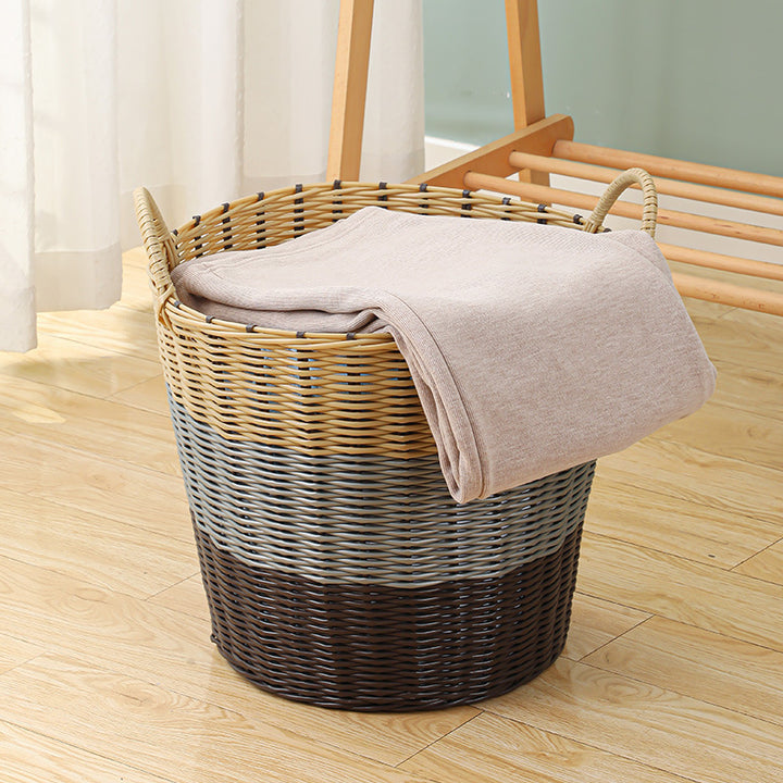 Women's Woven Storage Basket with Practical Handles Bowlift