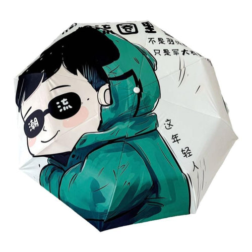 Ladies creative folding umbrella with playful animal motif Bowlift