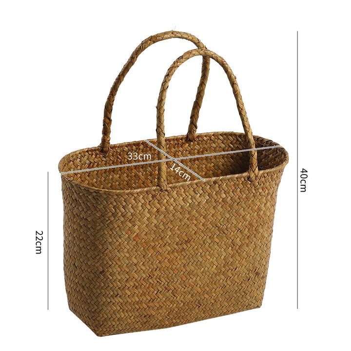 Unisex shopping bag made of braided natural material Bowlift