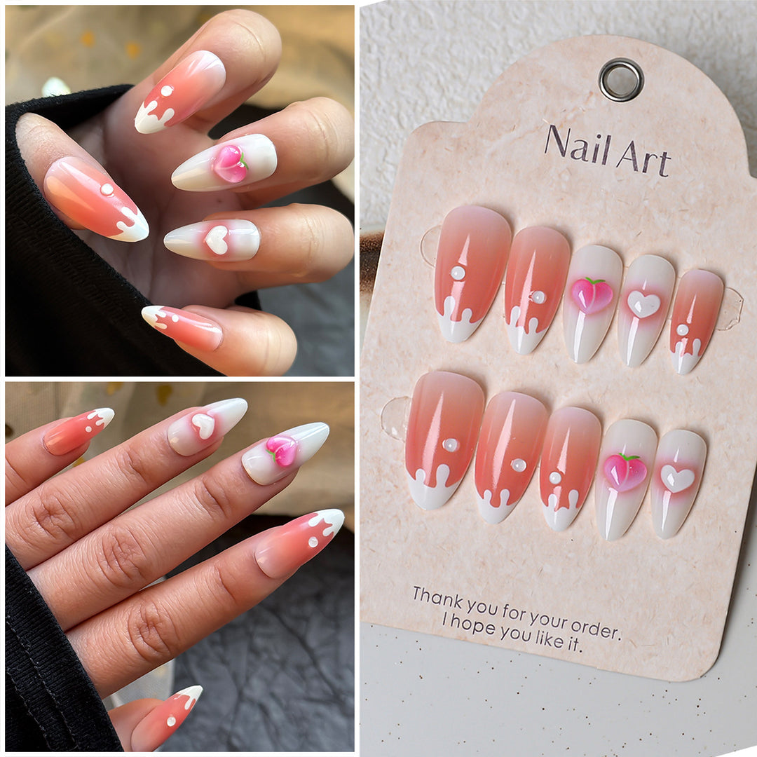 Decorative Press-On Nail Set Bowlift