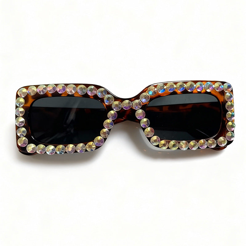 Decorative Rhinestone-Embellished Sunglasses Bowlift