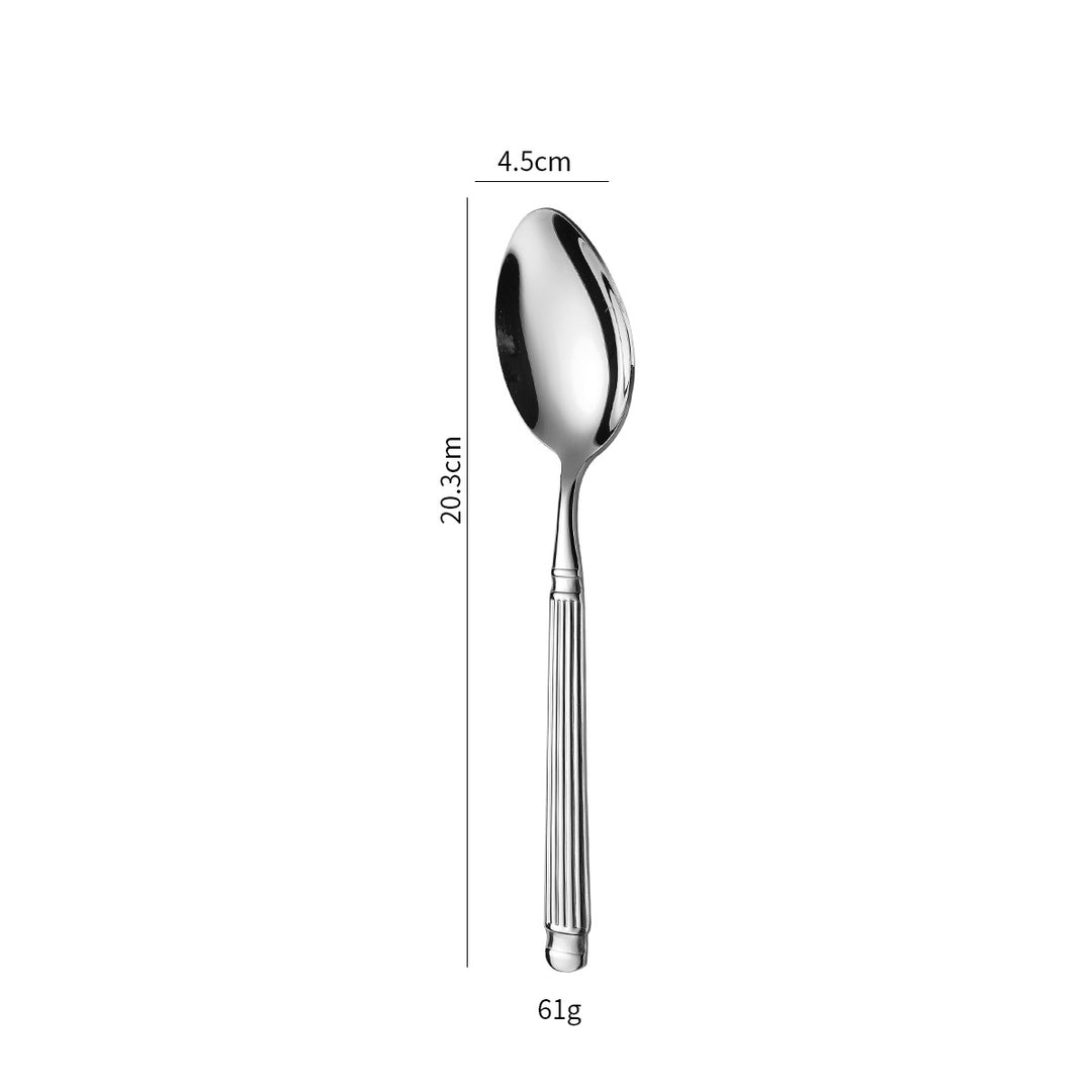 Elegant dessert spoon with exclusive surface design Bowlift