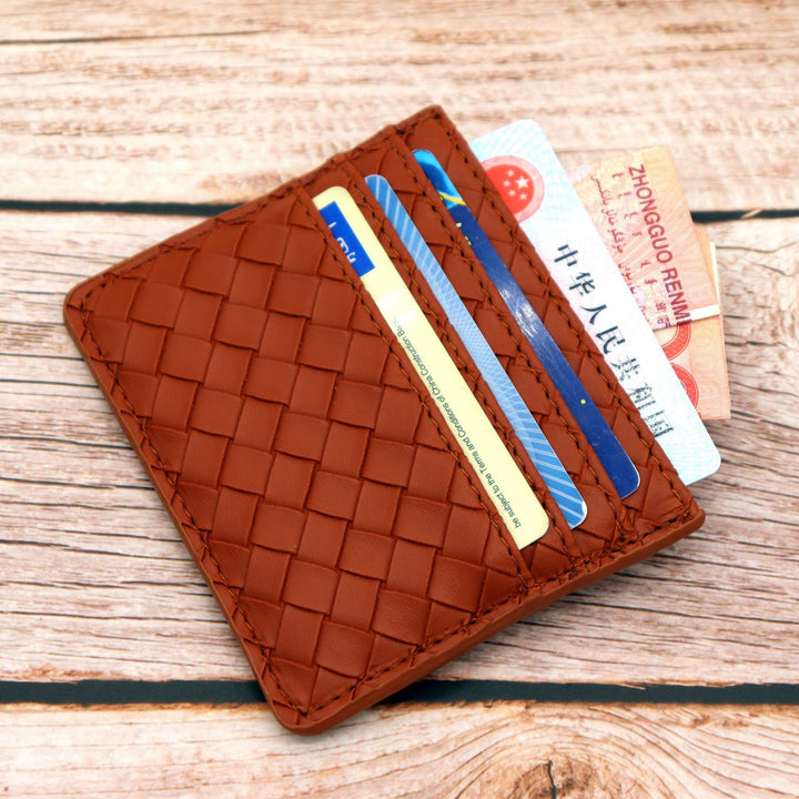 Textured Leather Card Holder