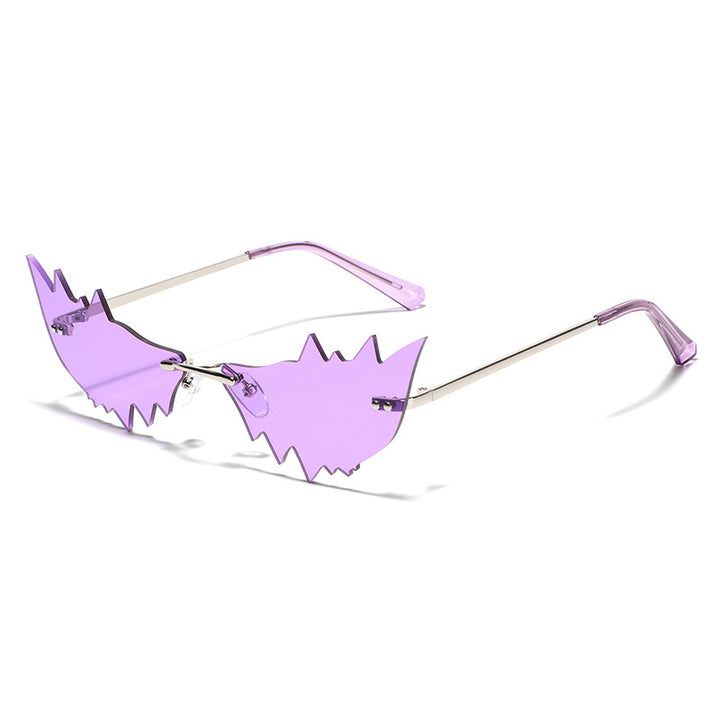 Ladies Trendy Cat Eye Sunglasses with Protective UV Filter and Unusual Frame Bowlift