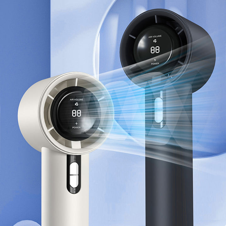 Cooling Multi-Speed Quiet Portable Rechargeable Handheld and Desktop Fan with LED Battery Display Bowlift