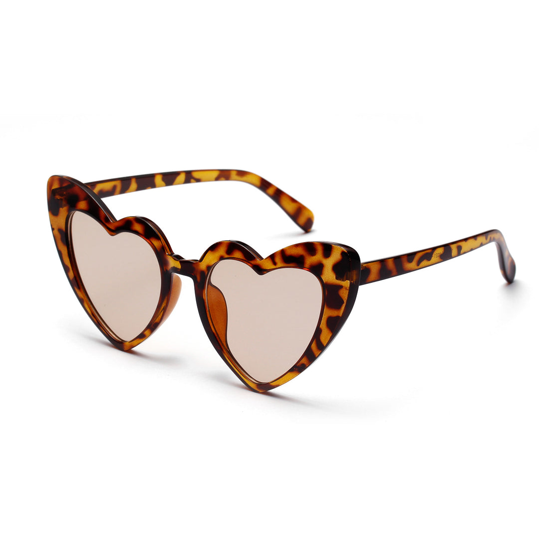 Women Heart-shaped Sunglasses Bowlift