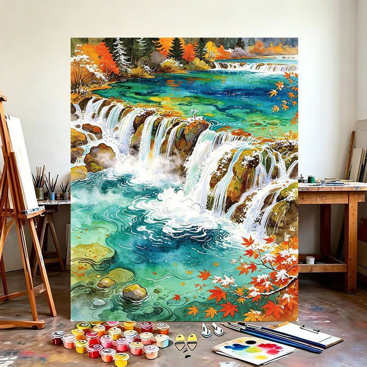 Waterfall Landscape Canvas Art Print Bowlift