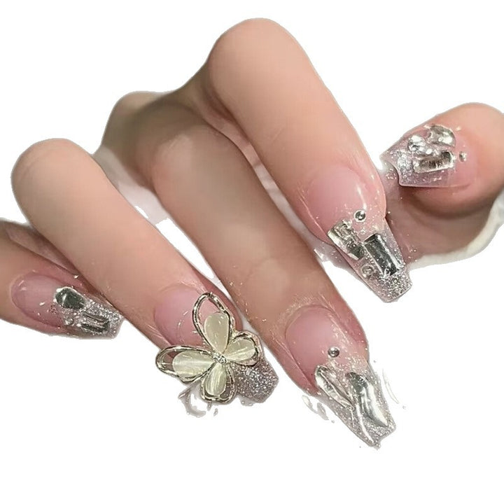 Whimsical Cat-Themed Press-On Nails Bowlift