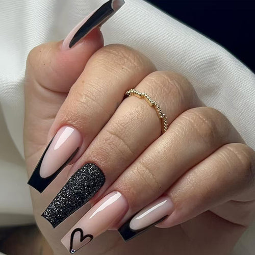 Stylish Geometric Press-On Nails Bowlift