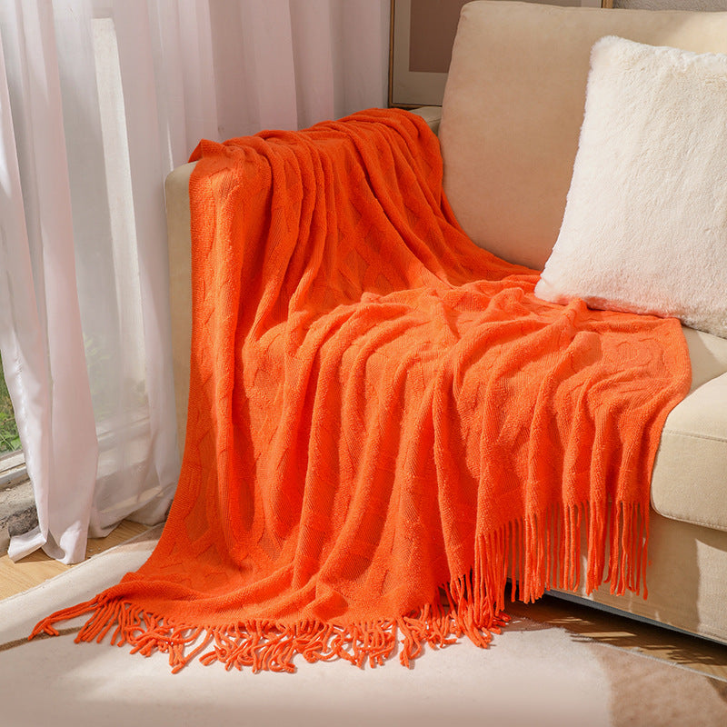 Cozy Knitted Throw Blanket