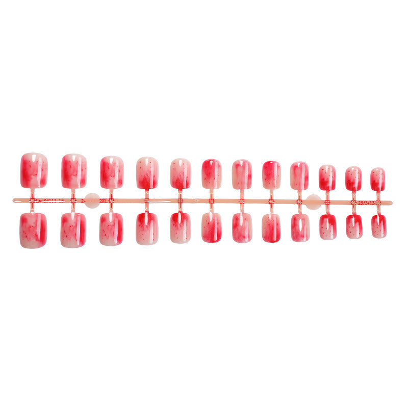 Stylish Marble Finish Press-On Nail Set Bowlift
