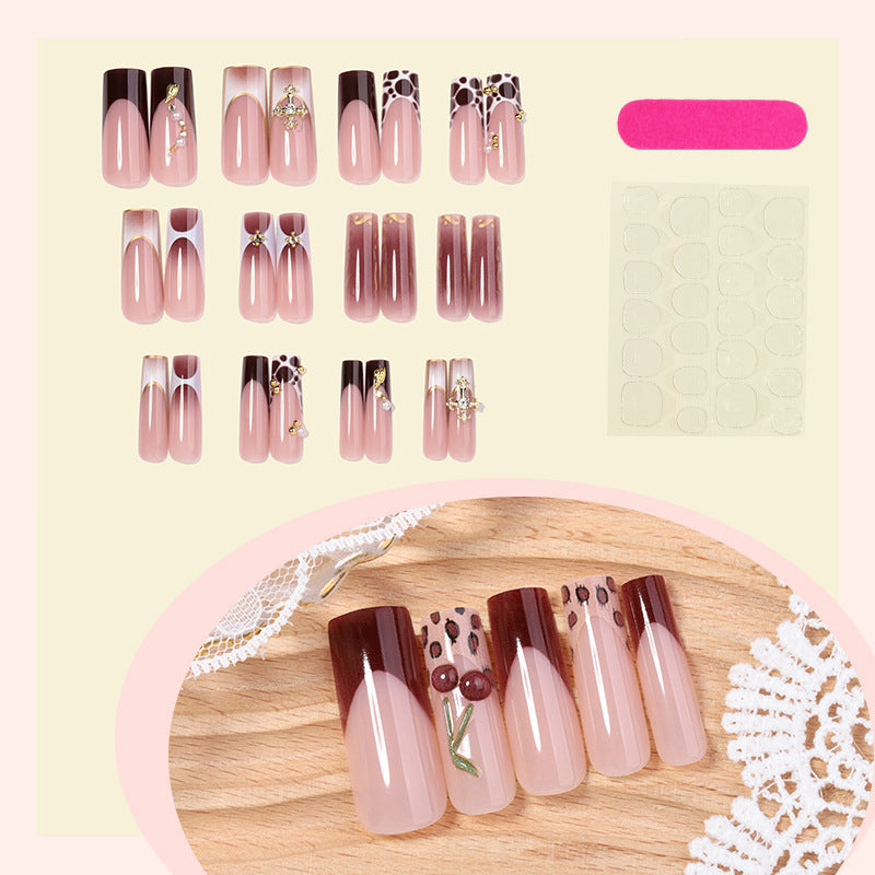 Acrylic nail set with glamorous design Bowlift