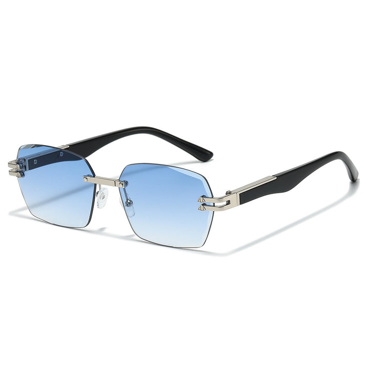 Oversized Geometric Sunglasses with Metal Details Bowlift