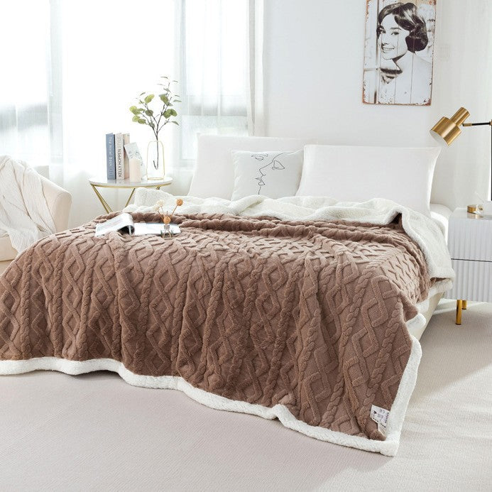 Cozy Patterned Fleece Blanket