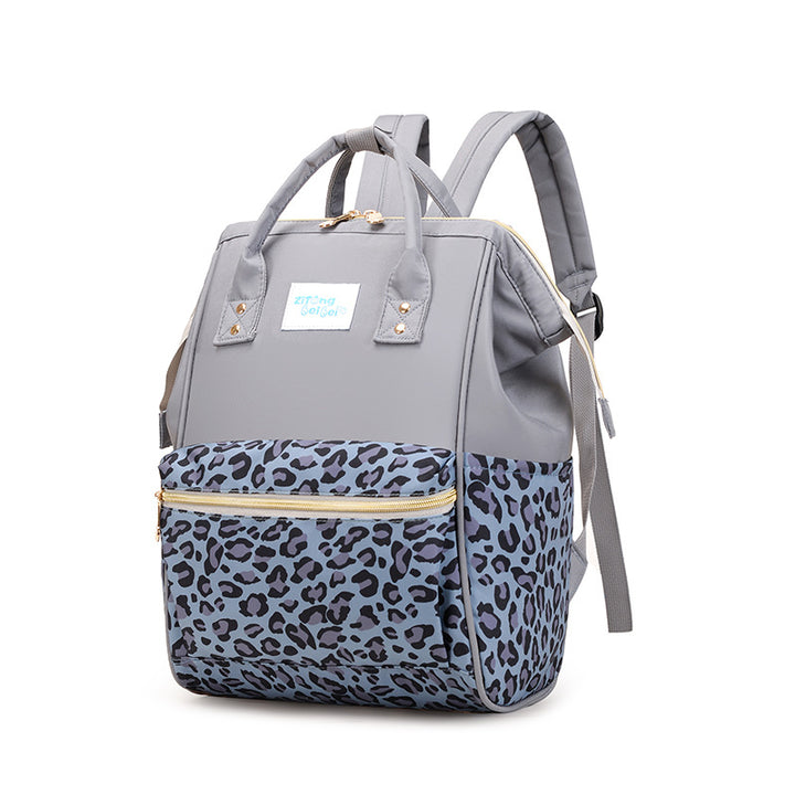 Trendy Animal Print Diaper Backpack Bowlift